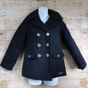 Girls' Baby Phat Girlz Black Lined Pea Coat